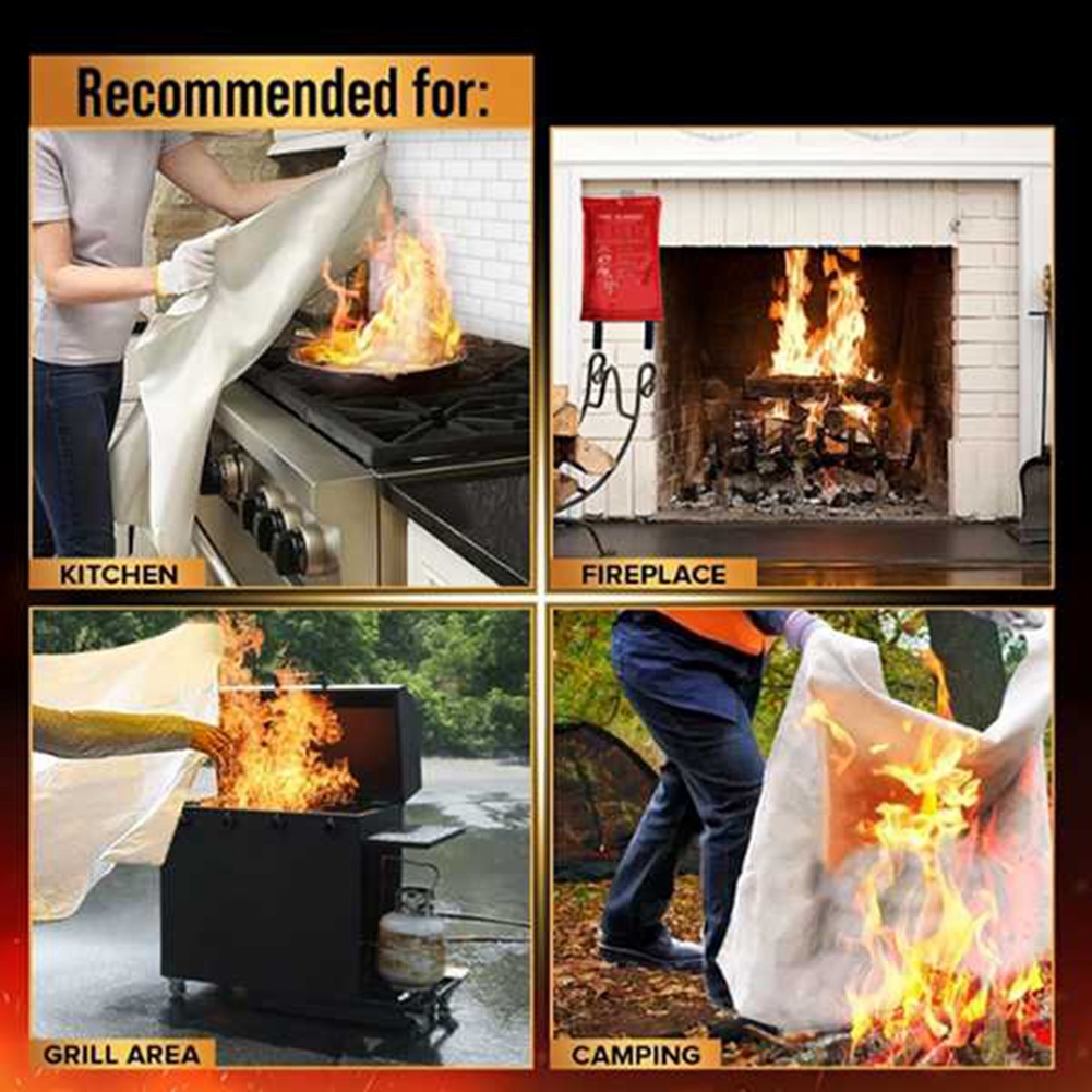 Fire Blanket Kitchen - AED2-Koc przeciwpożarowy, koc ogniozabezpieczający, koc do