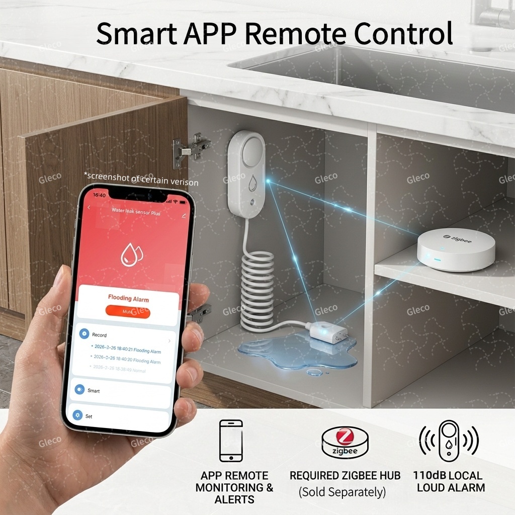 Czujnik wycieku wody Zigbee, d – Water Alarm Sensor recenzja i cena